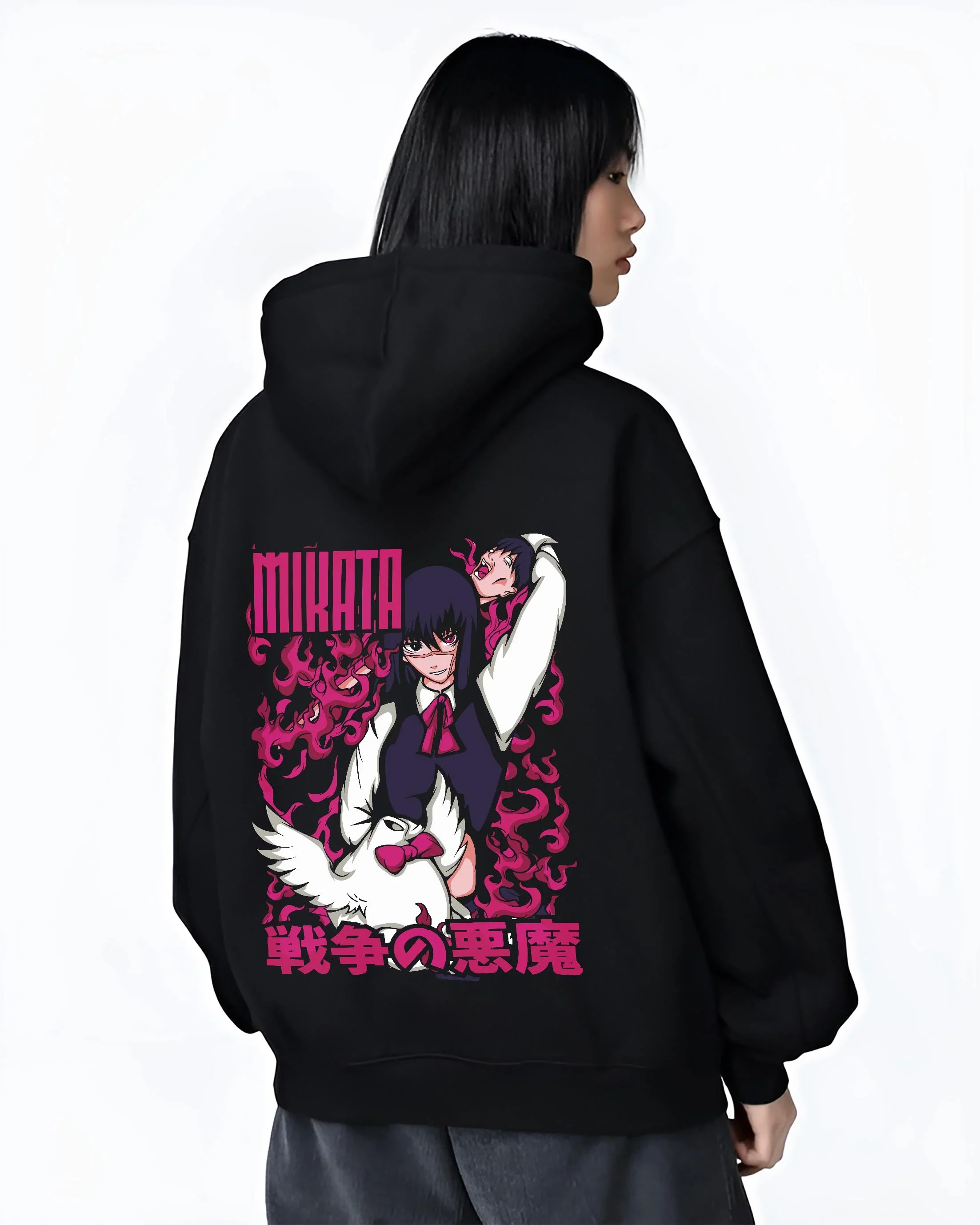 Asa Mitaka Chainsaw Man Hoodie War Devil Flames - Image 3