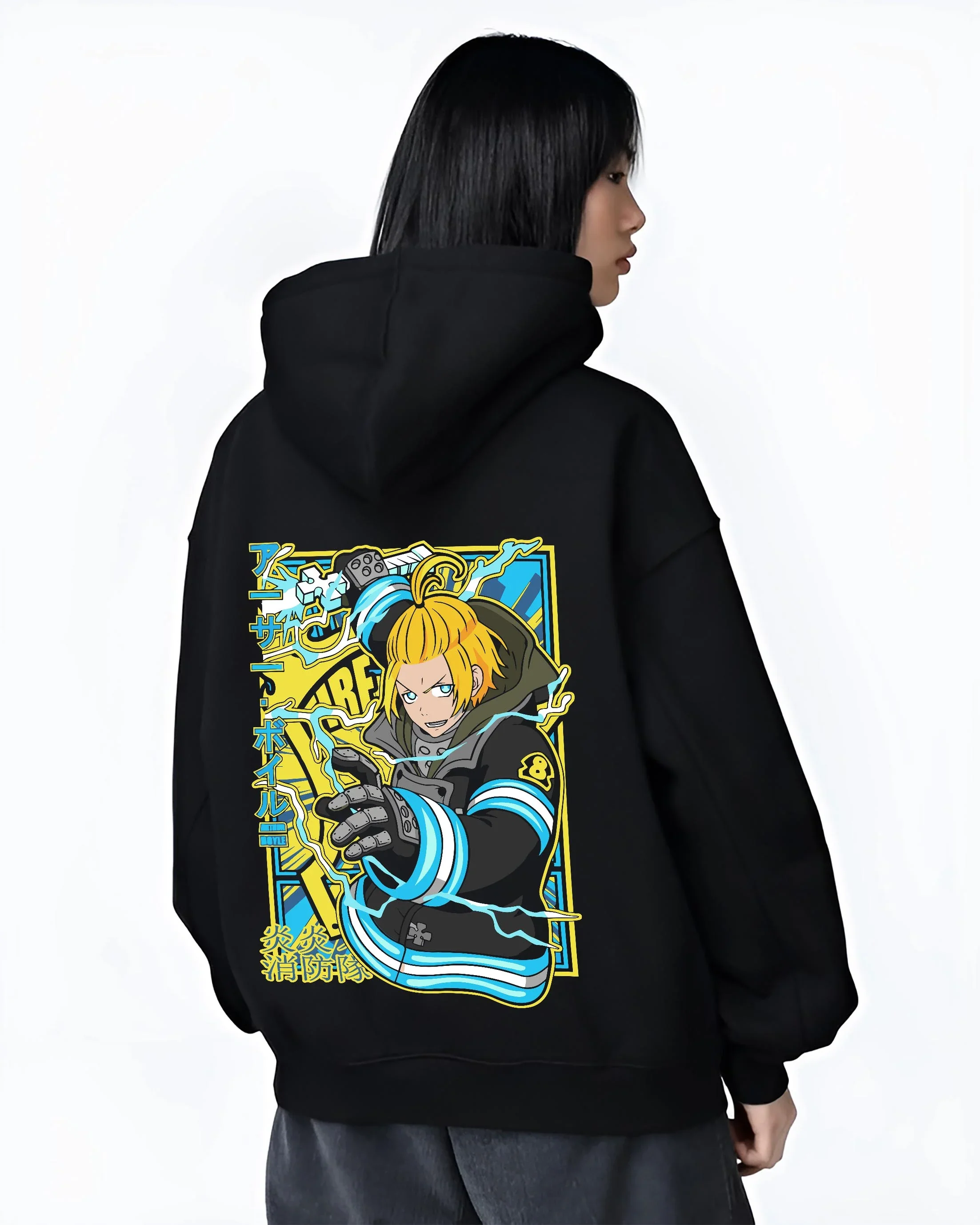 Arthur Boyle Hoodie Fire Force Plasma Blade Ignition - Image 3