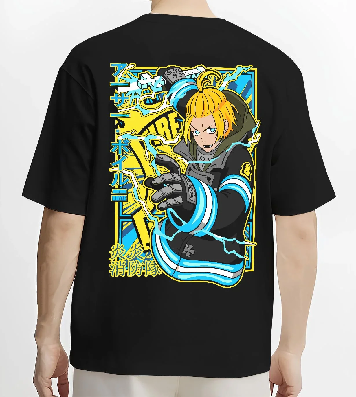 Arthur Boyle Hoodie Fire Force Plasma Blade Ignition - Image 4