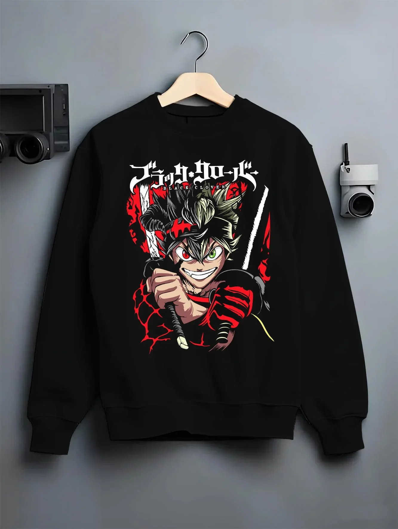 Asta Battle Hoodie Black Clover Fierce Grin Warrior - Image 6