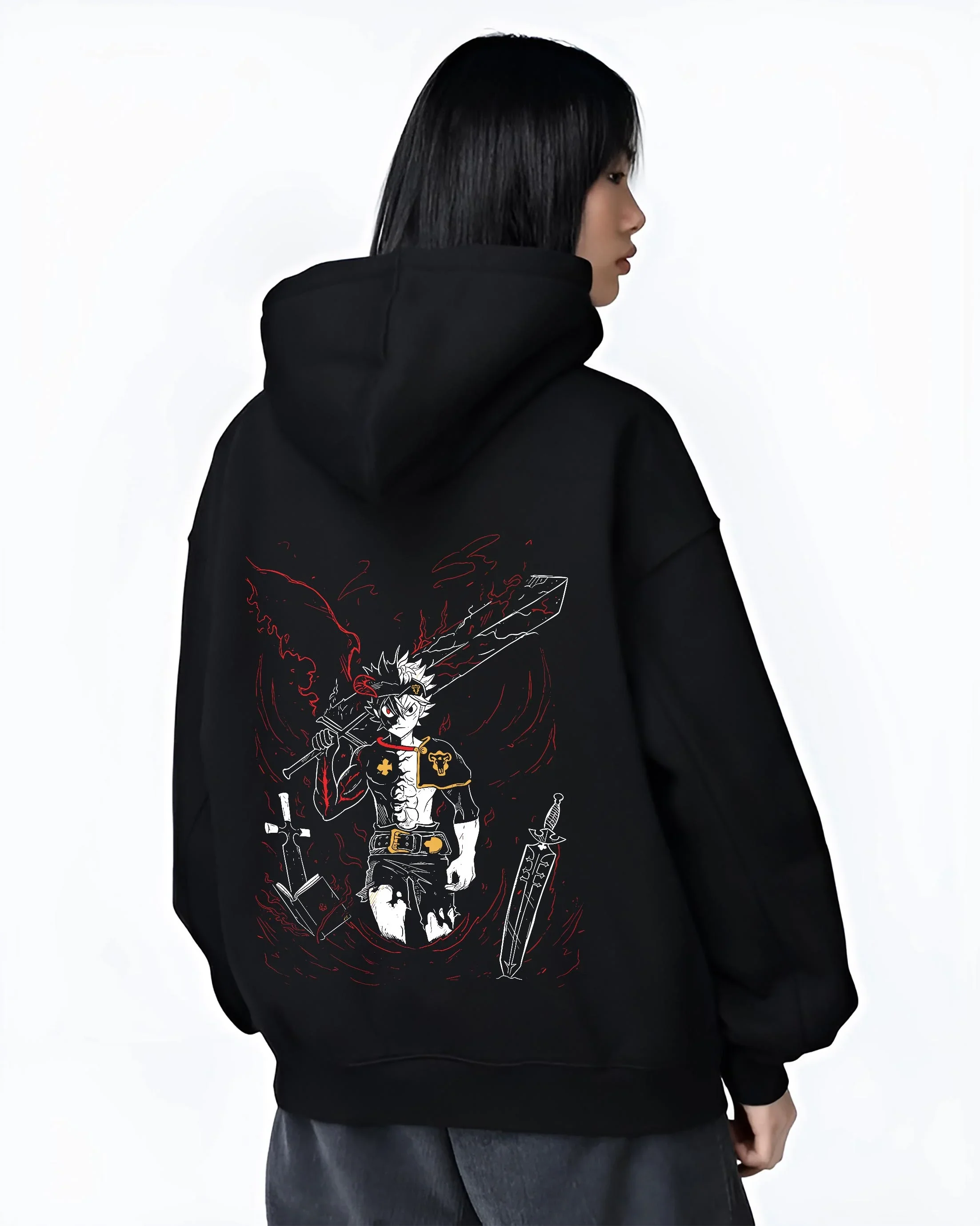 Asta Demon Sword Hoodie Black Clover Dark Blade Form - Image 3