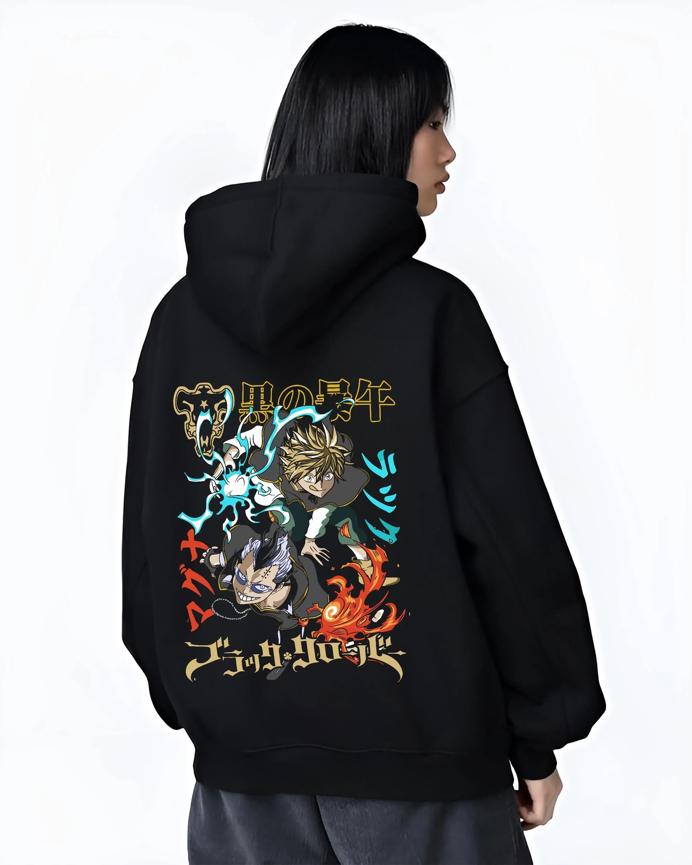 Asta Nacht Hoodie Black Clover Devil Contract Flames - Image 3