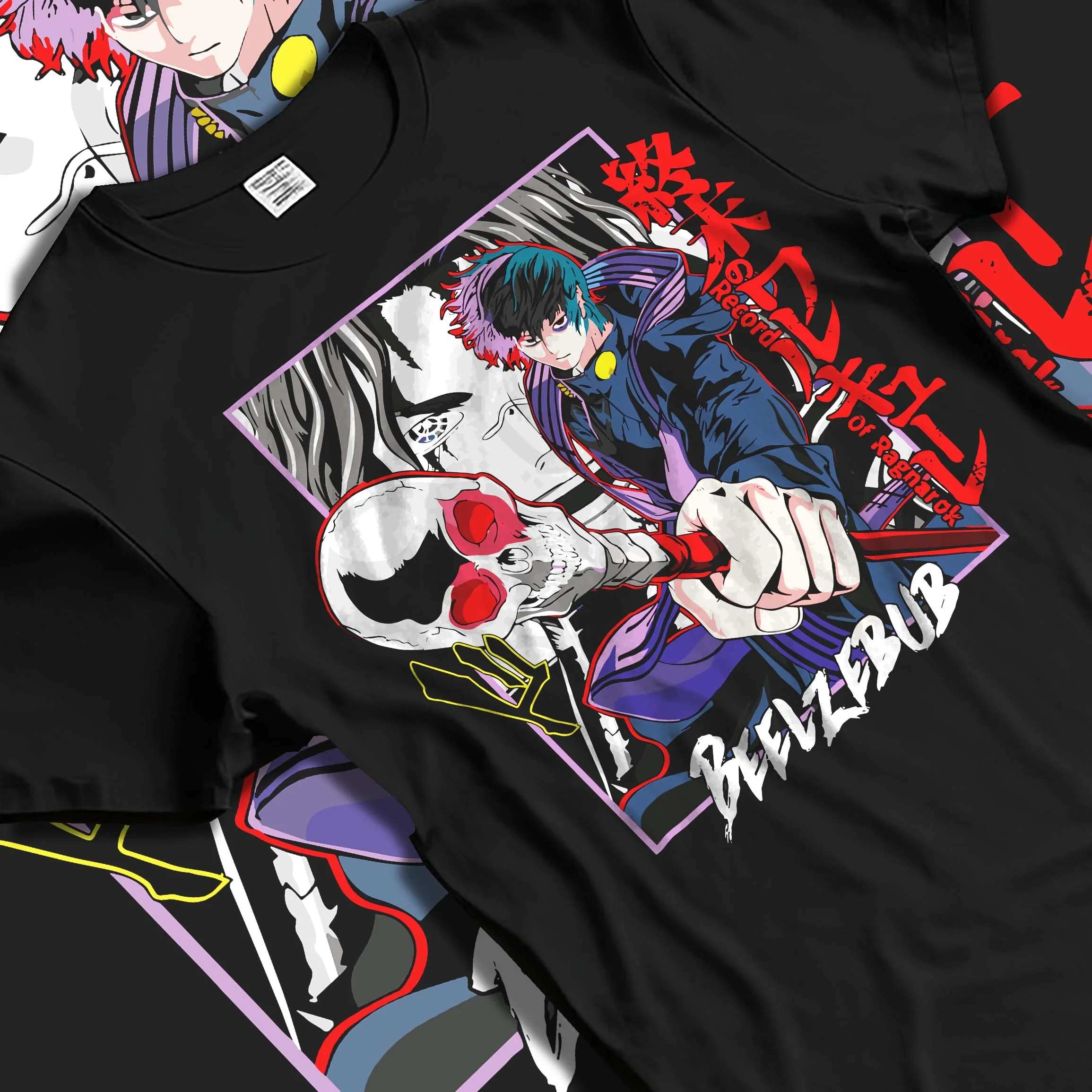 Beelzebub Hoodie Retro Anime Demon King Red Flame - Image 5