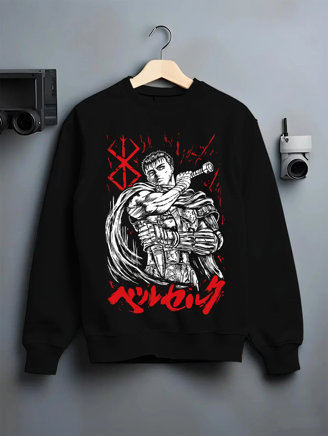 Berserk Guts Hoodie Black Swordsman Dark Blade Stare - Image 6