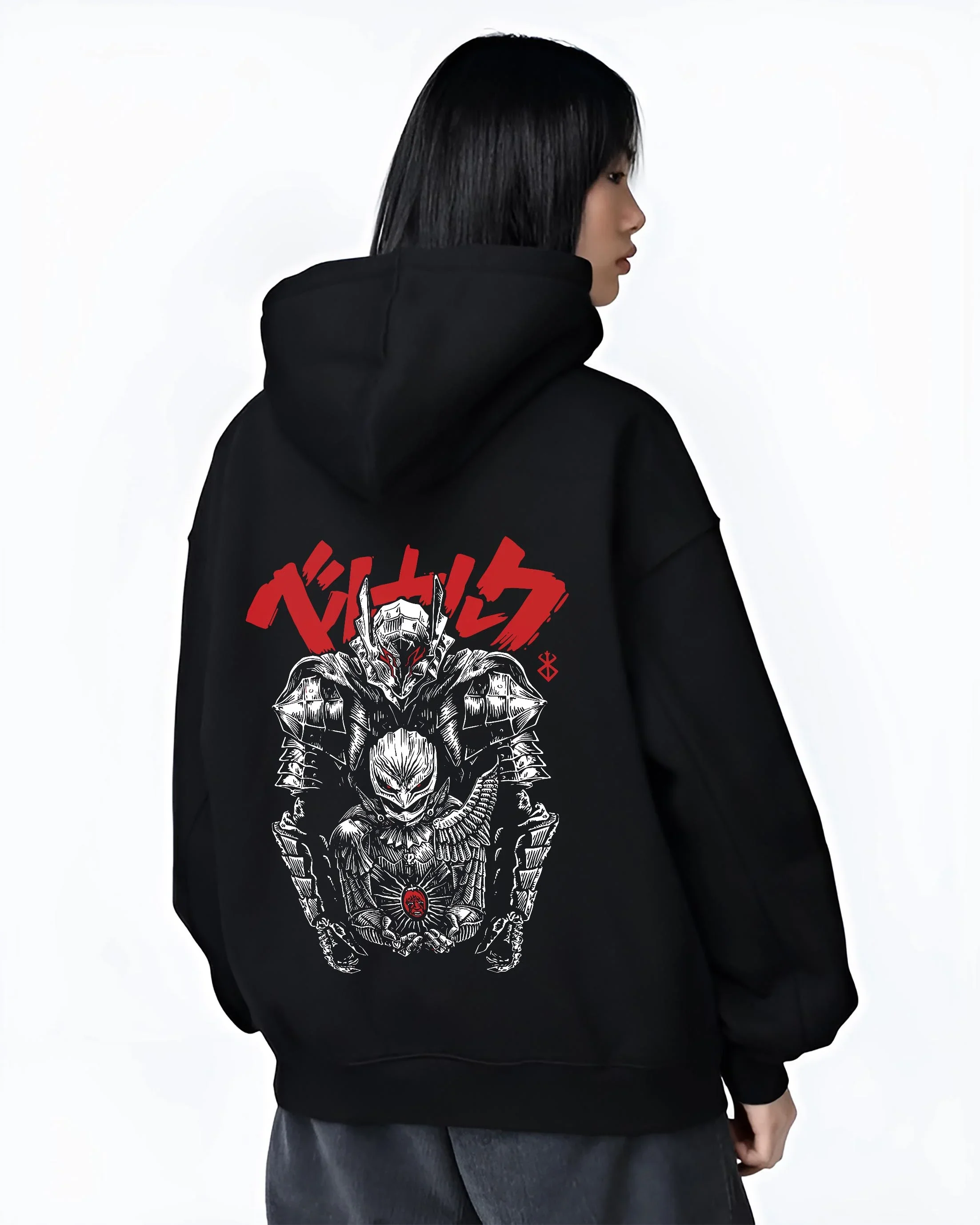 Berserk Skull Knight Hoodie Dark Eclipse Warrior - Image 3