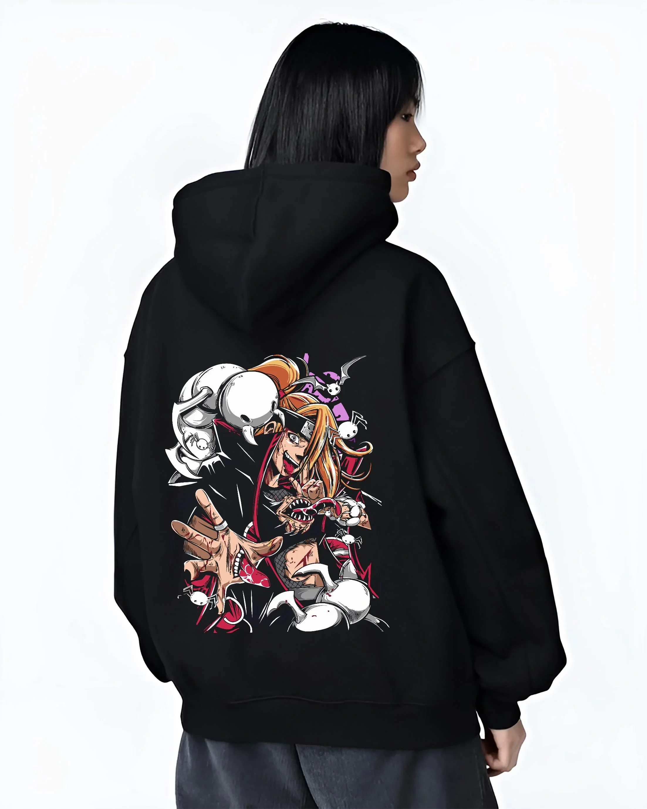 Bleach Hoodie Ichigo Battle Form Hollow Retro Print - Image 3