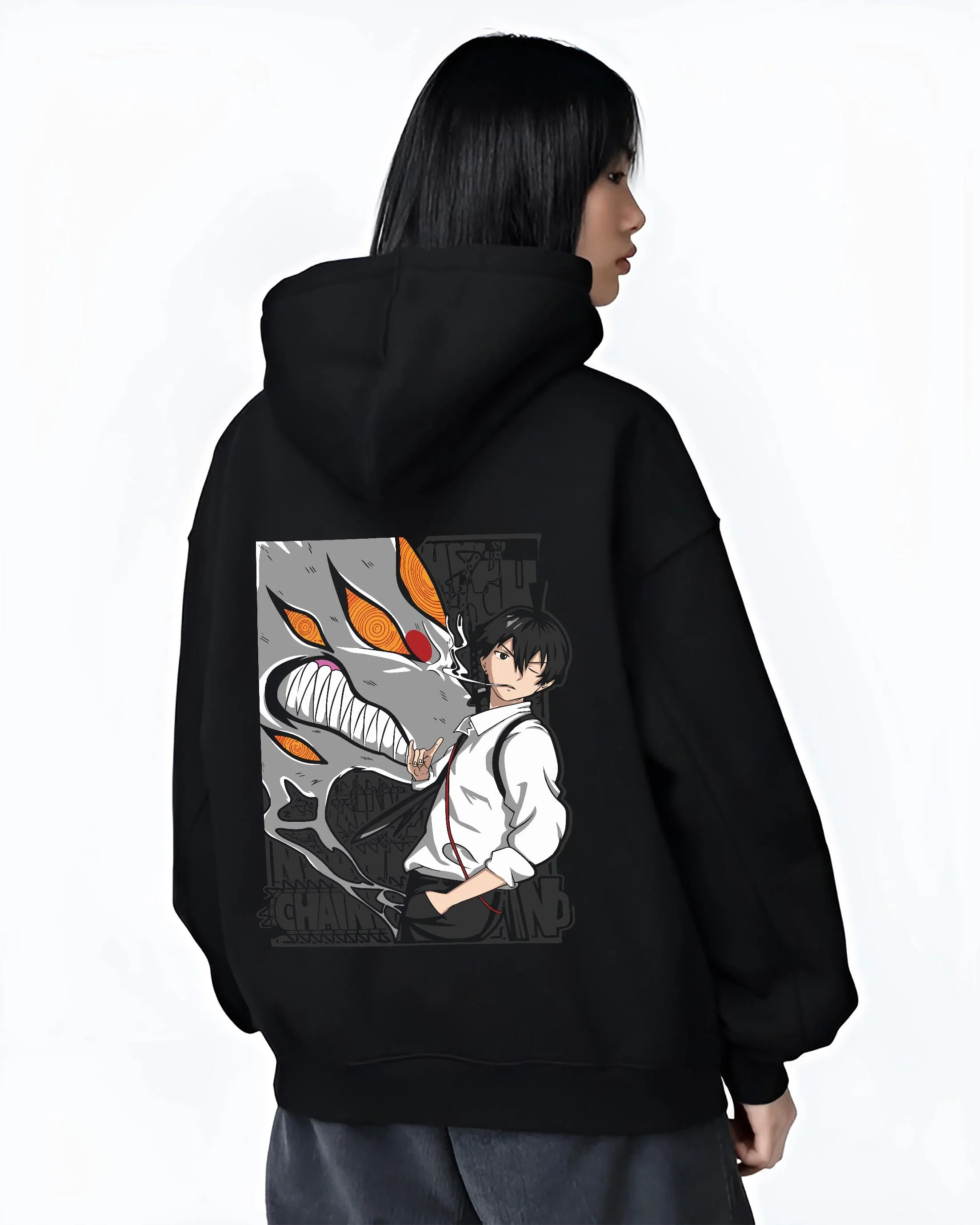 Chainsaw Man Hoodie Denji Devil Hunter Chainsaw Blades - Image 3