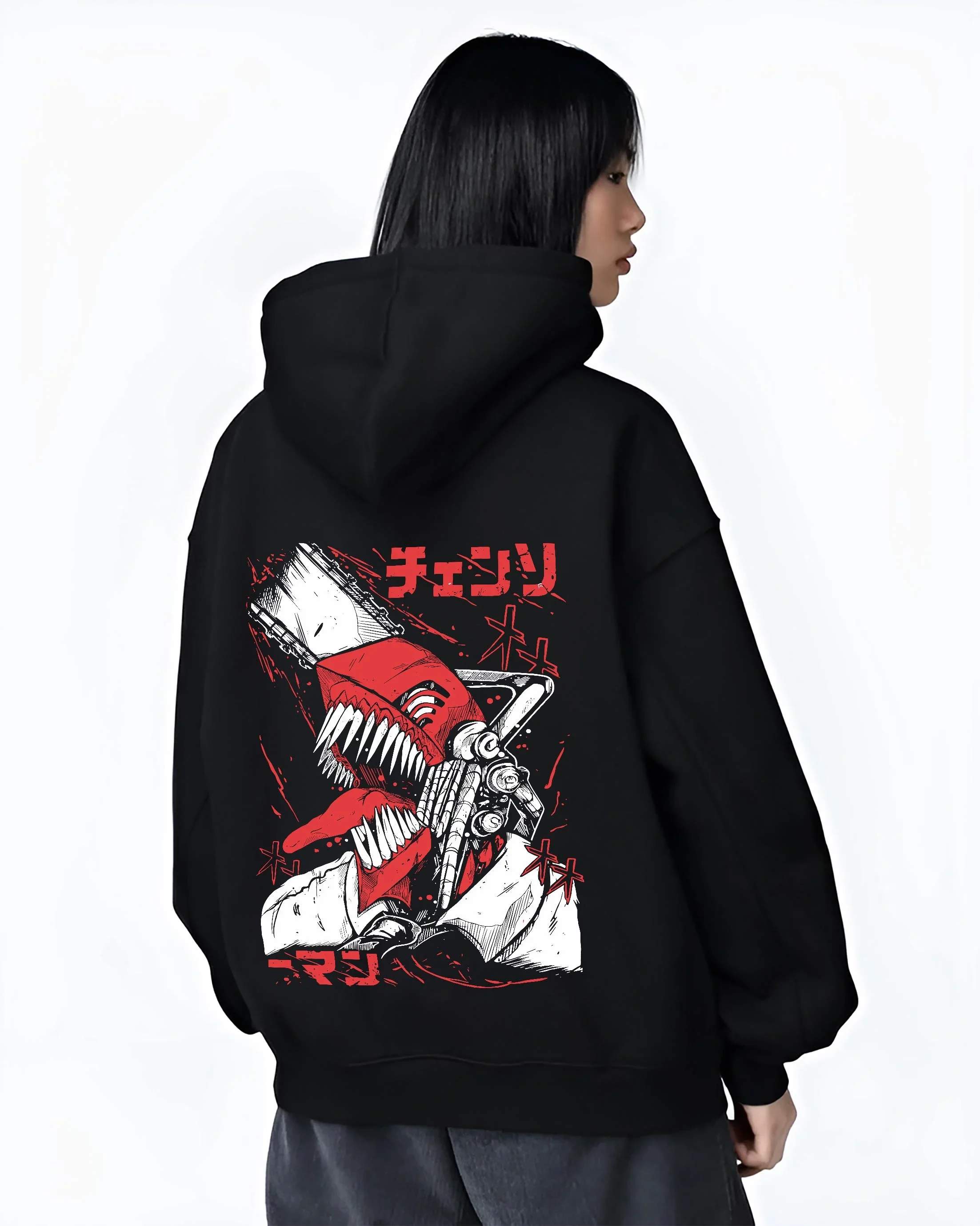 Chainsaw Man Hoodie Denji Devil Hunter Red Panel - Image 3