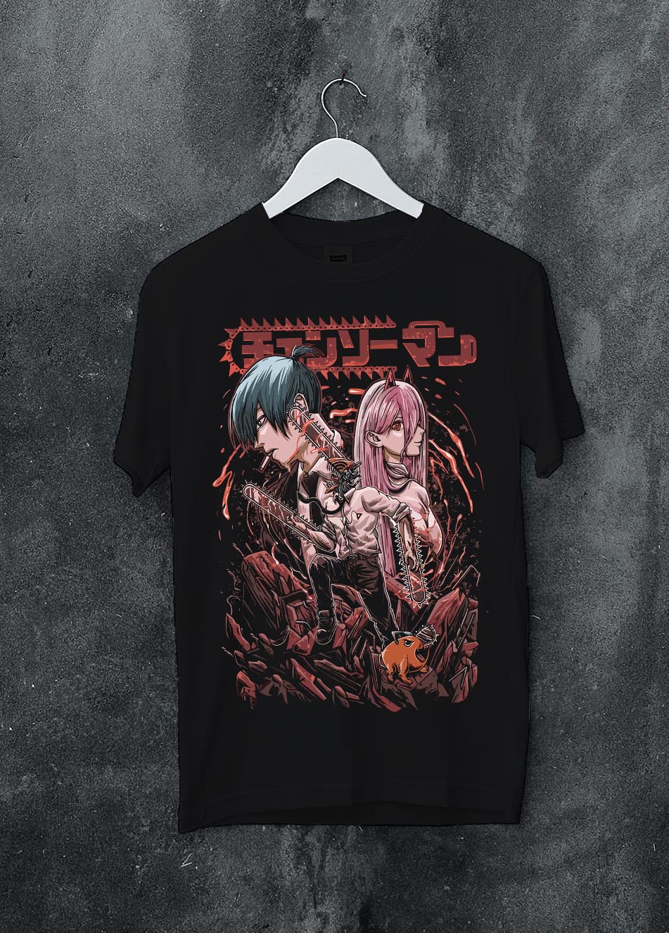 Denji, Power & Aki Chainsaw Man Trio Battle Hoodie - Image 6