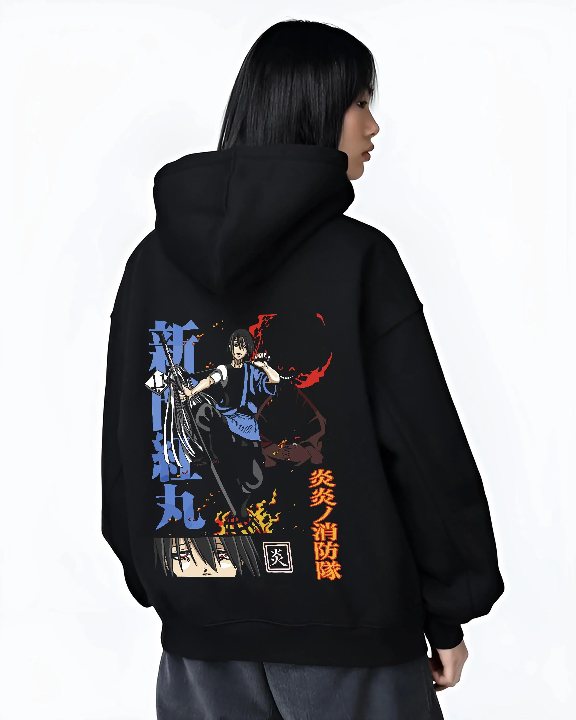 Enma Kozato Hoodie Katekyo Hitman Reborn Blue Flames - Image 3