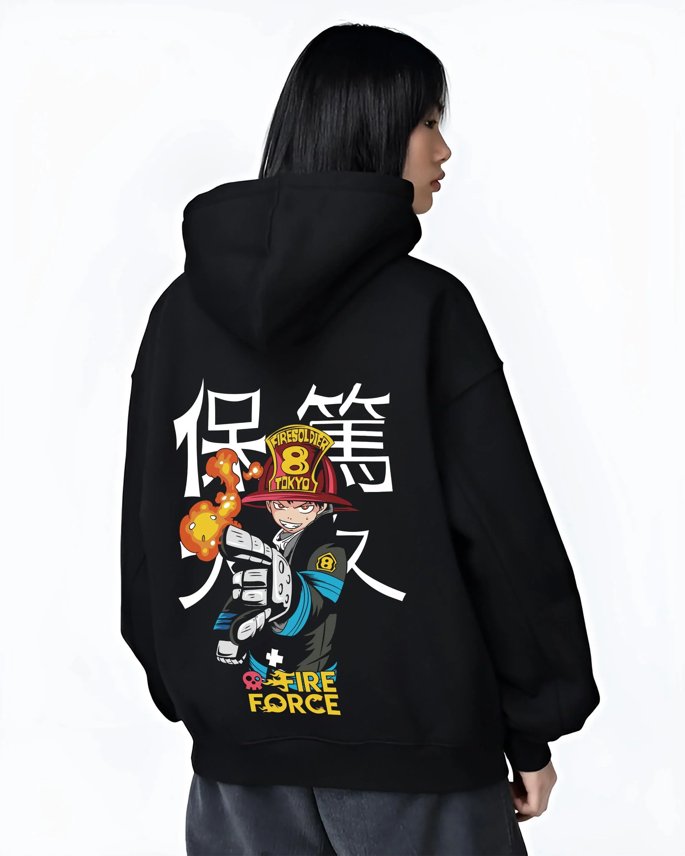 Fire Force Hoodie Shinra Kusakabe Fire Blast Stance - Image 3