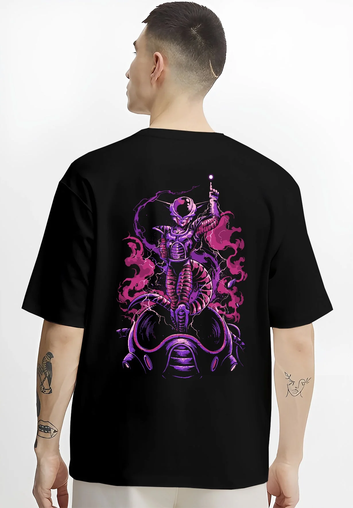 Frieza Dragon Ball Z Hoodie First Form Anime Power Pose - Image 4