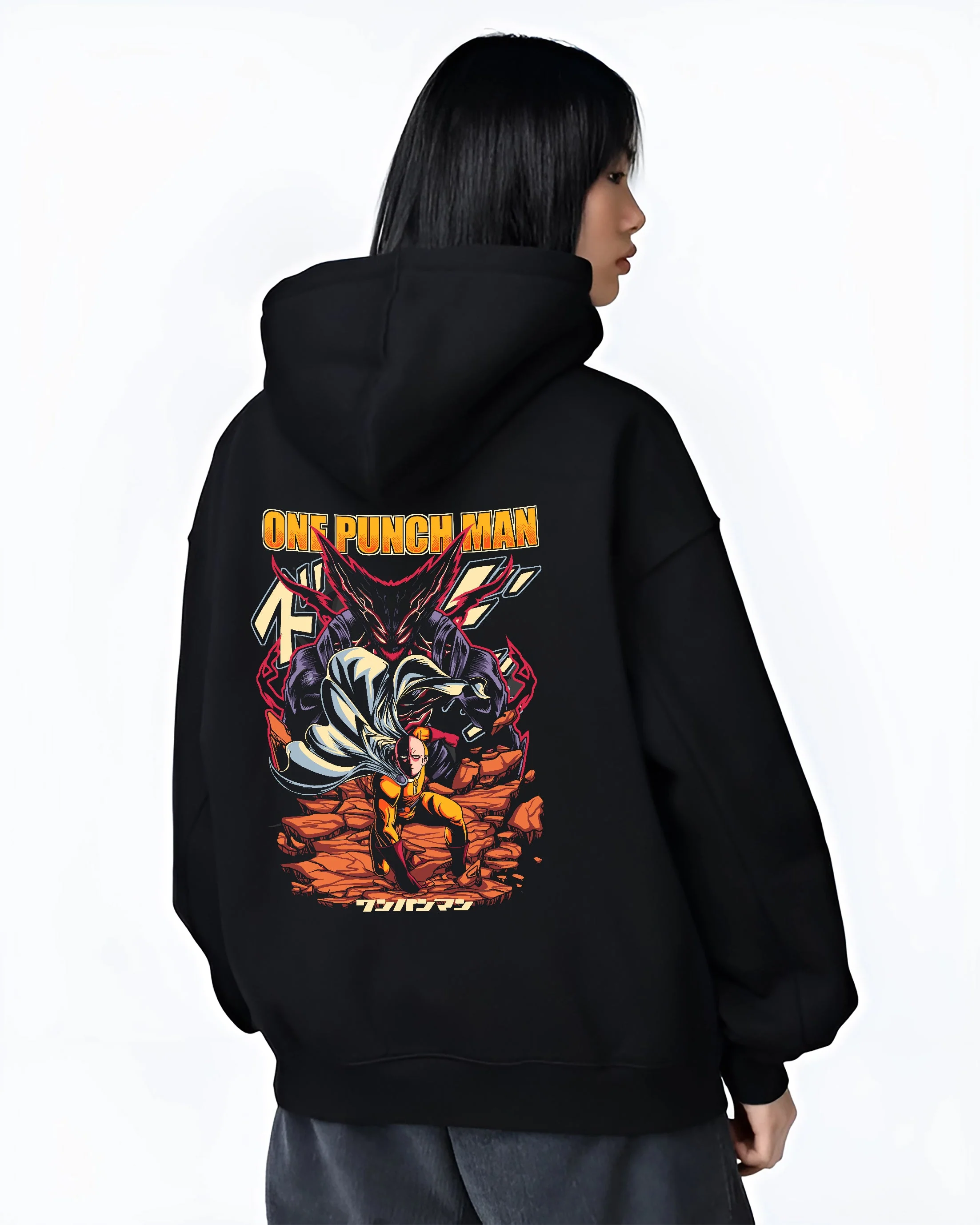 Garou vs Saitama One Punch Man Anime Battle Hoodie - Image 3