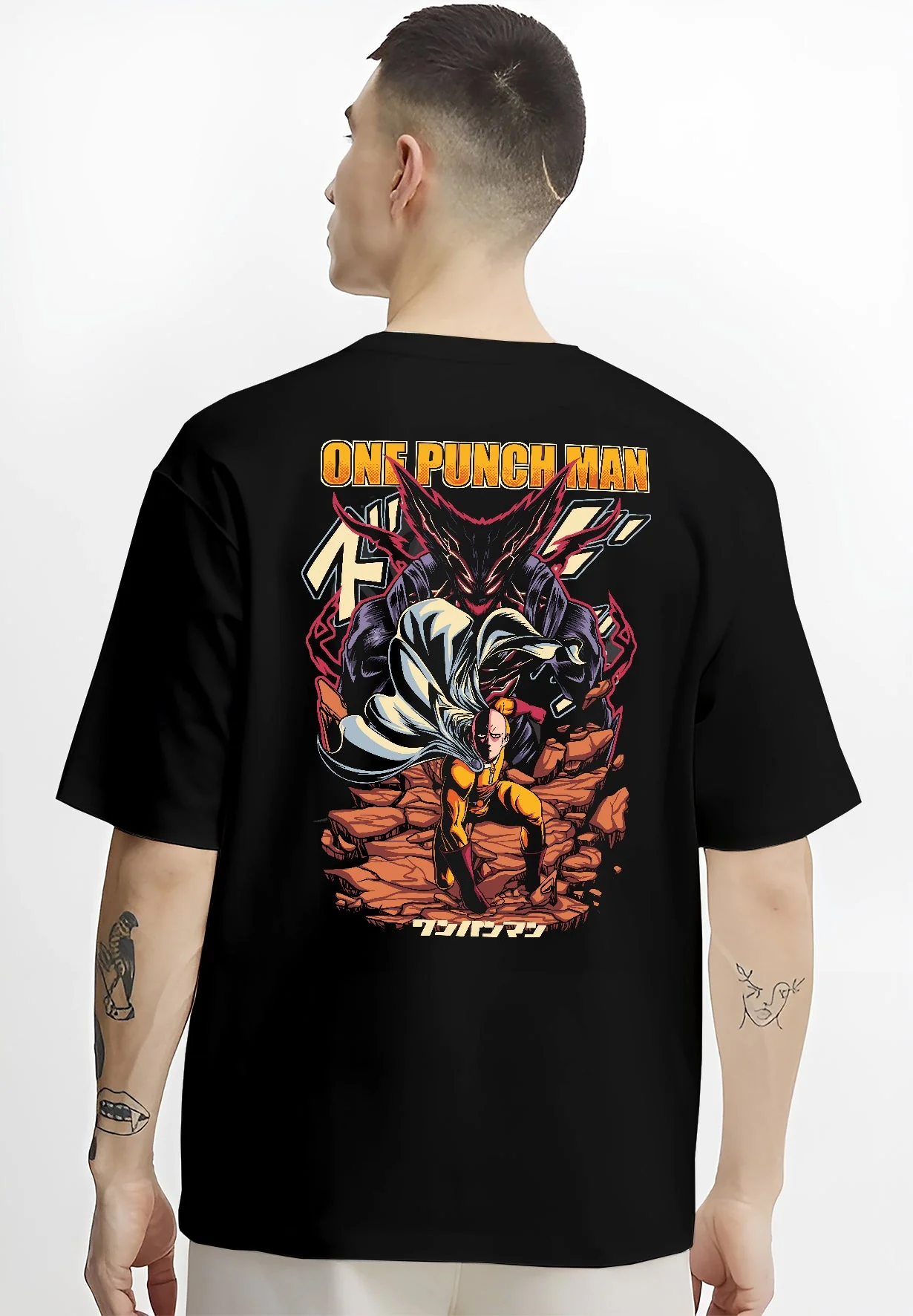 Garou vs Saitama One Punch Man Anime Battle Hoodie - Image 4