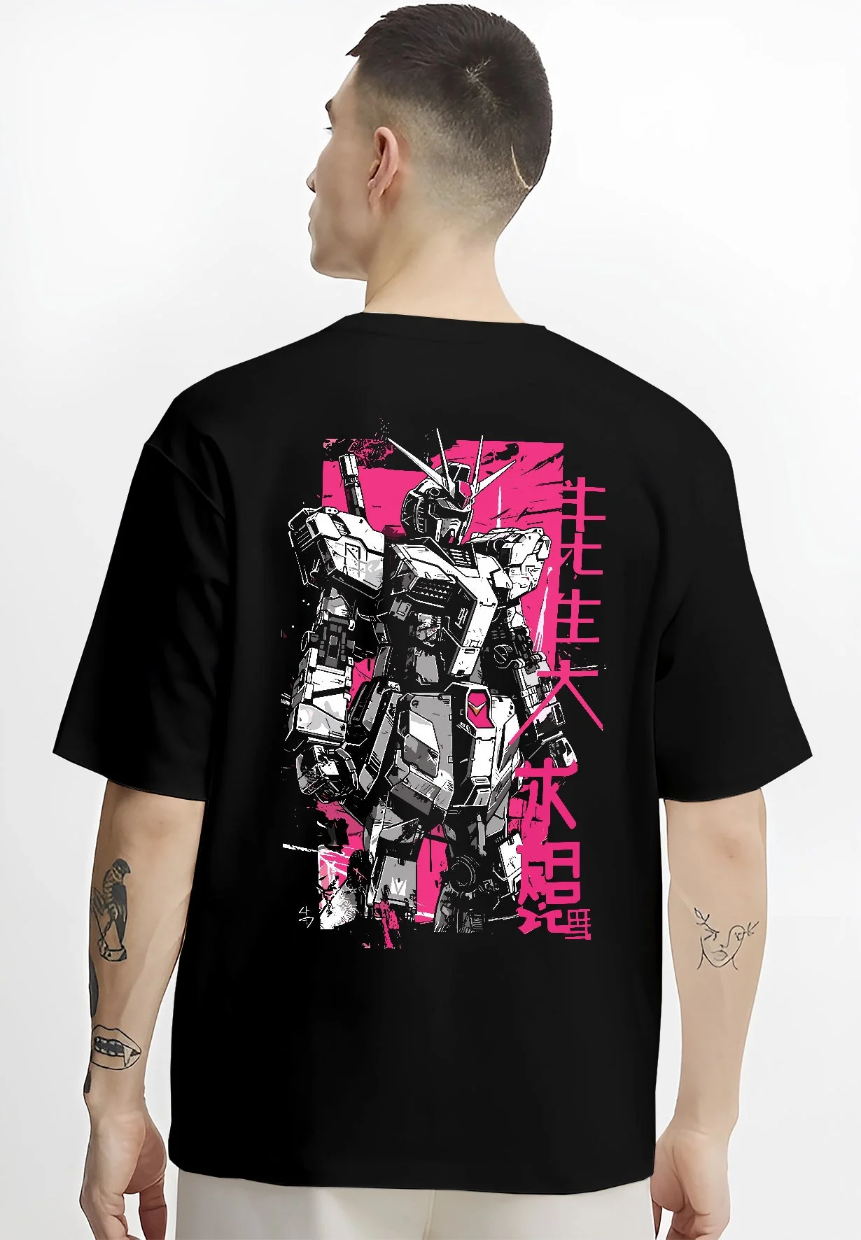 Mobile Suit Gundam Pink Retro Mecha Streetwear Hoodie - Image 4