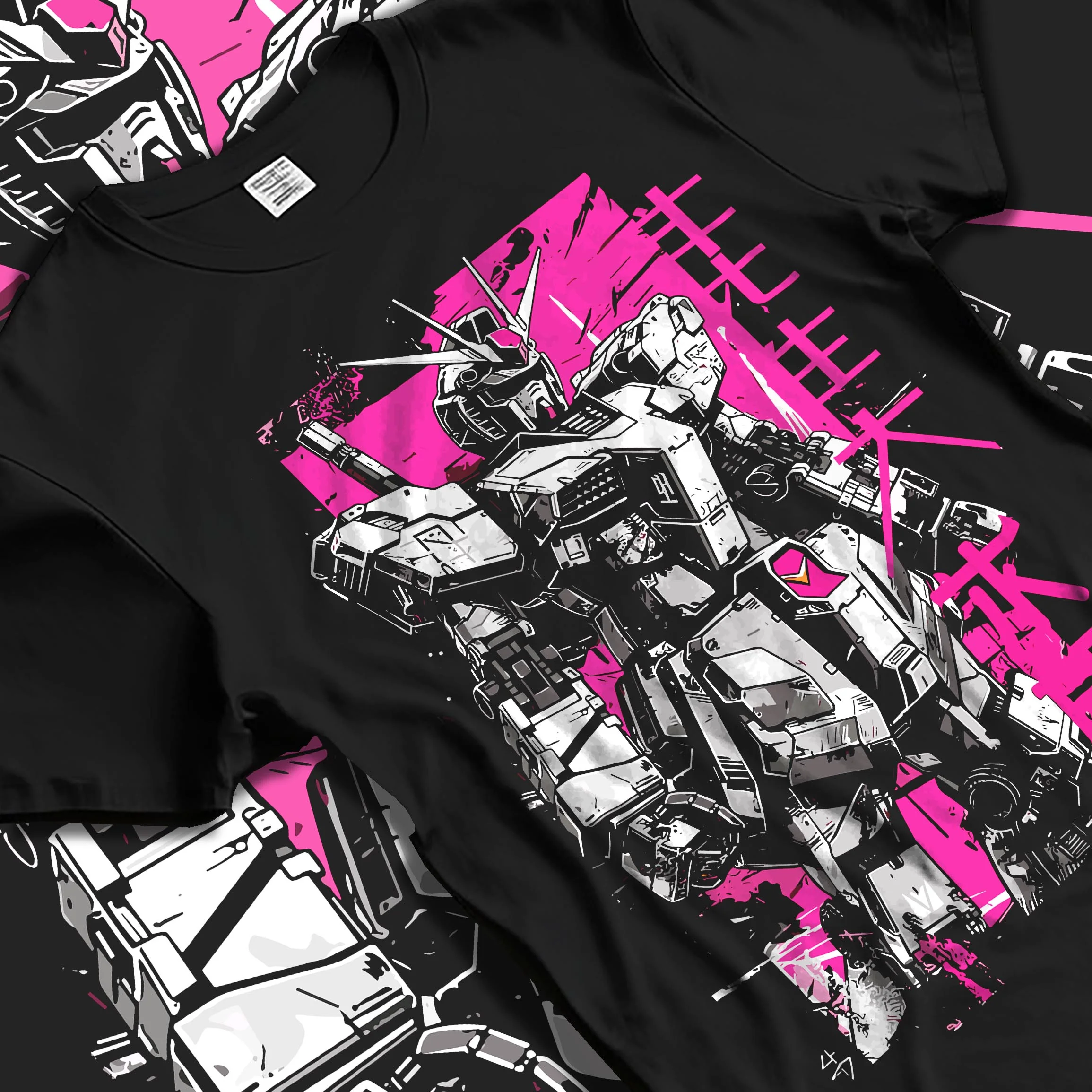 Mobile Suit Gundam Pink Retro Mecha Streetwear Hoodie - Image 5