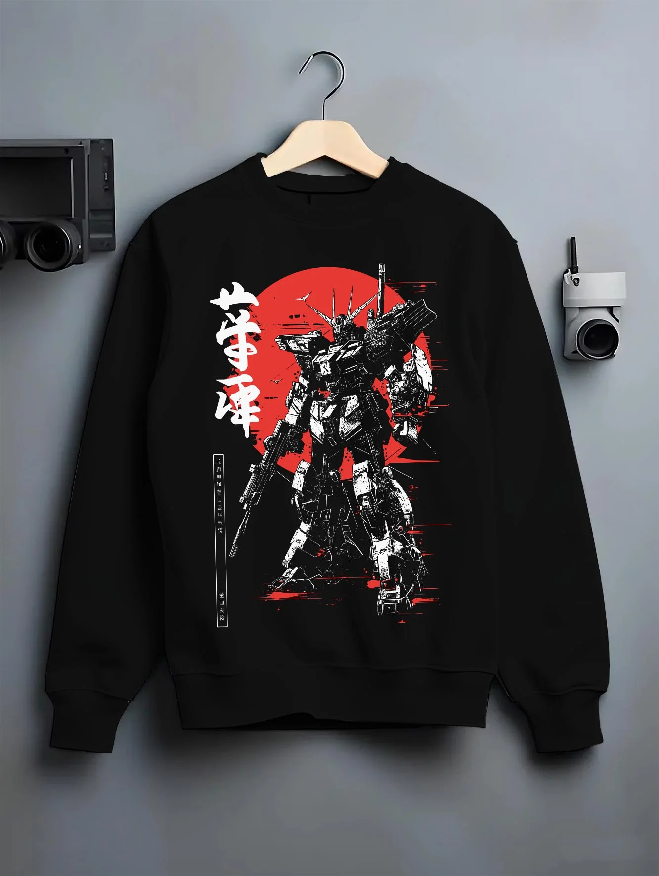 RX-78-2 Gundam Mobile Suit Gundam Retro Red Moon Hoodie - Image 6