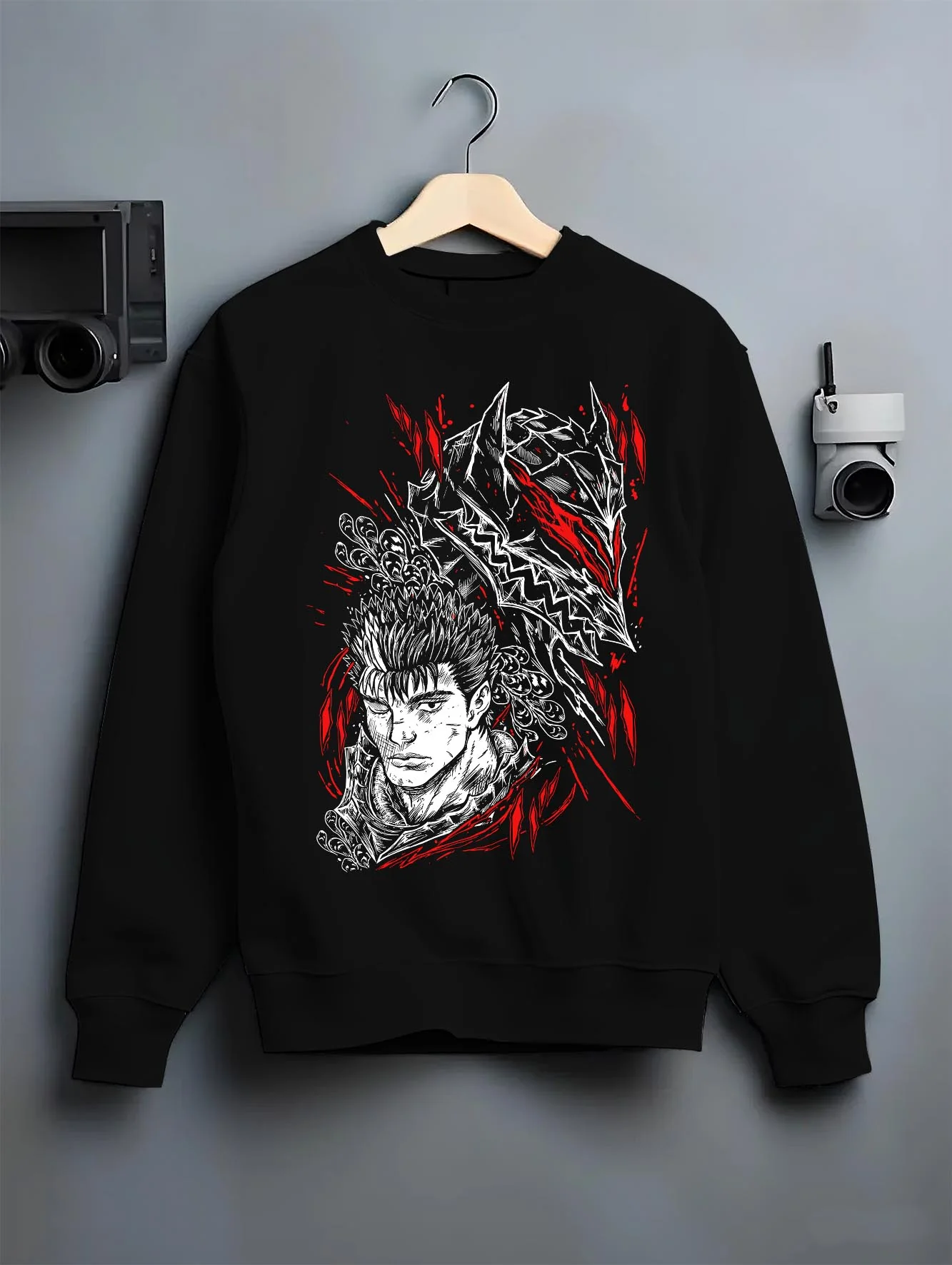Guts Berserker Armour Portrait Berserk Anime Hoodie - Image 6