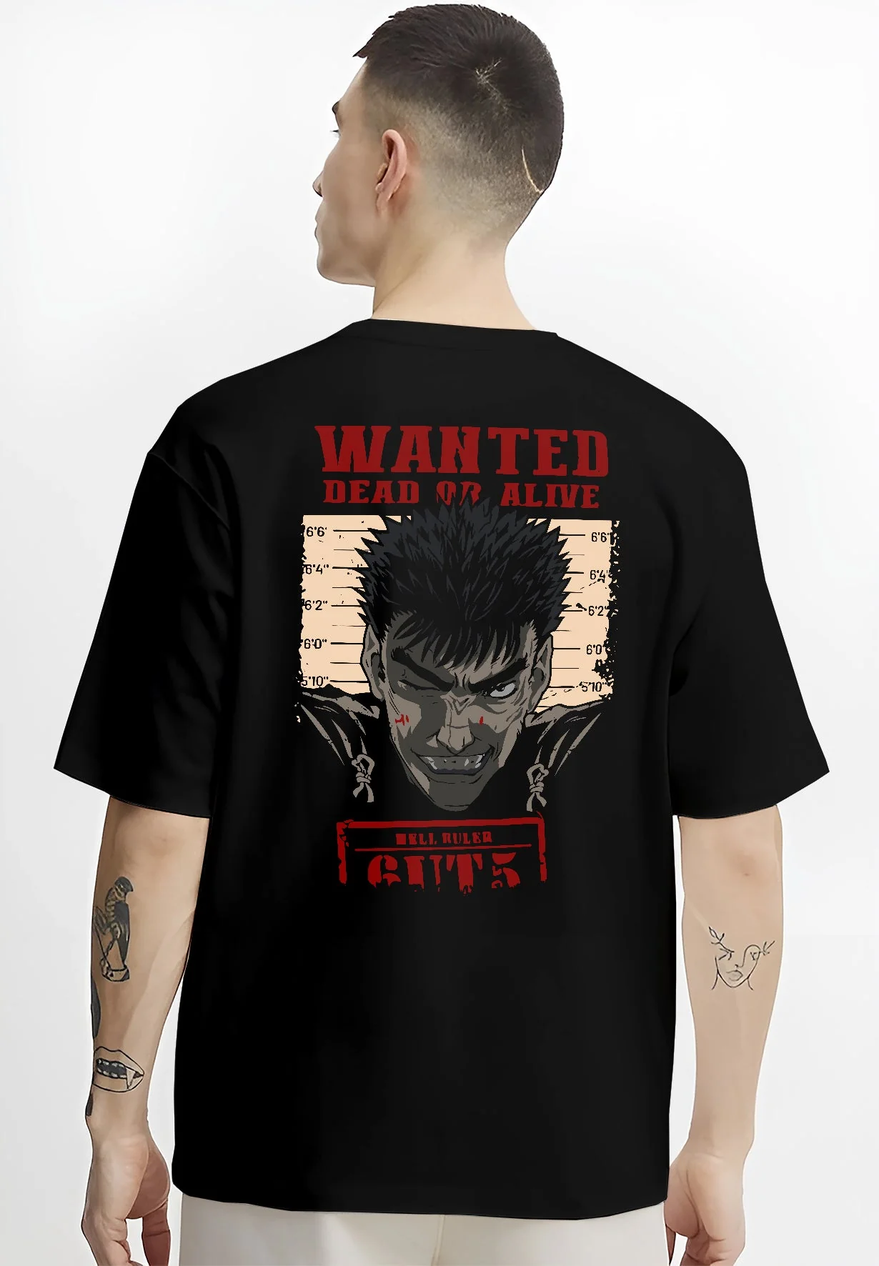 Guts Convict Mugshot Berserk Anime Hoodie Streetwear - Image 4