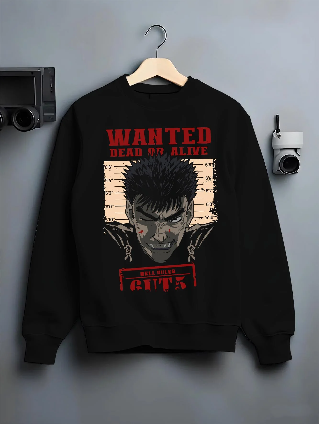 Guts Convict Mugshot Berserk Anime Hoodie Streetwear - Image 6