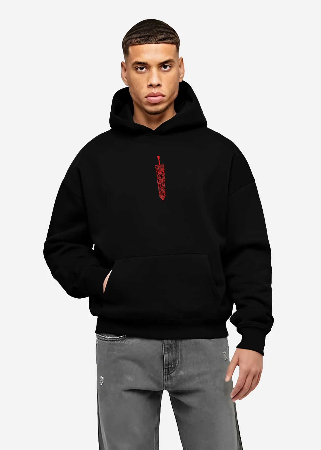 Guts “Broken” Berserk Black Swordsman Dark Fantasy Hoodie - Image 3
