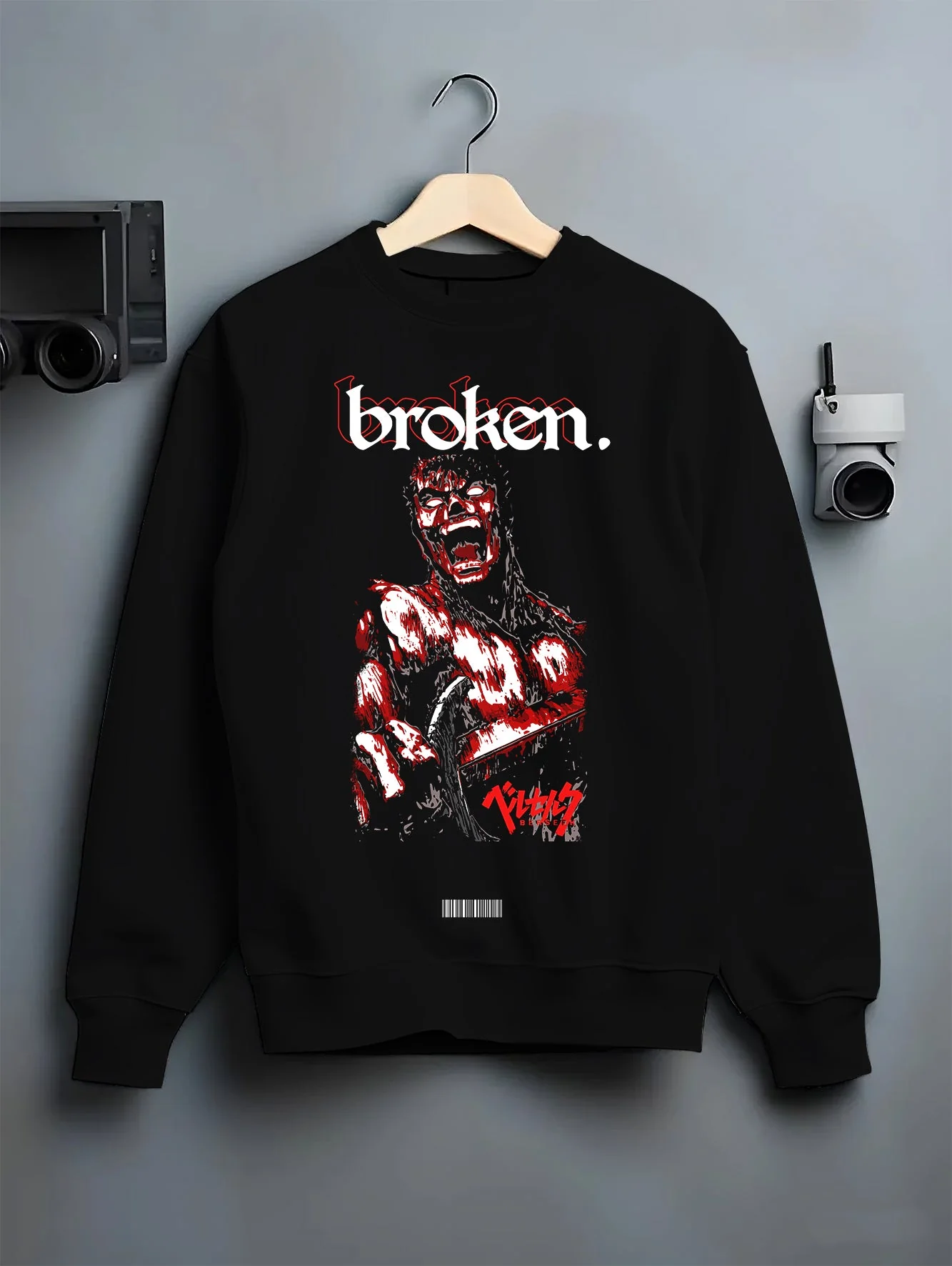 Guts “Broken” Berserk Black Swordsman Dark Fantasy Hoodie - Image 7