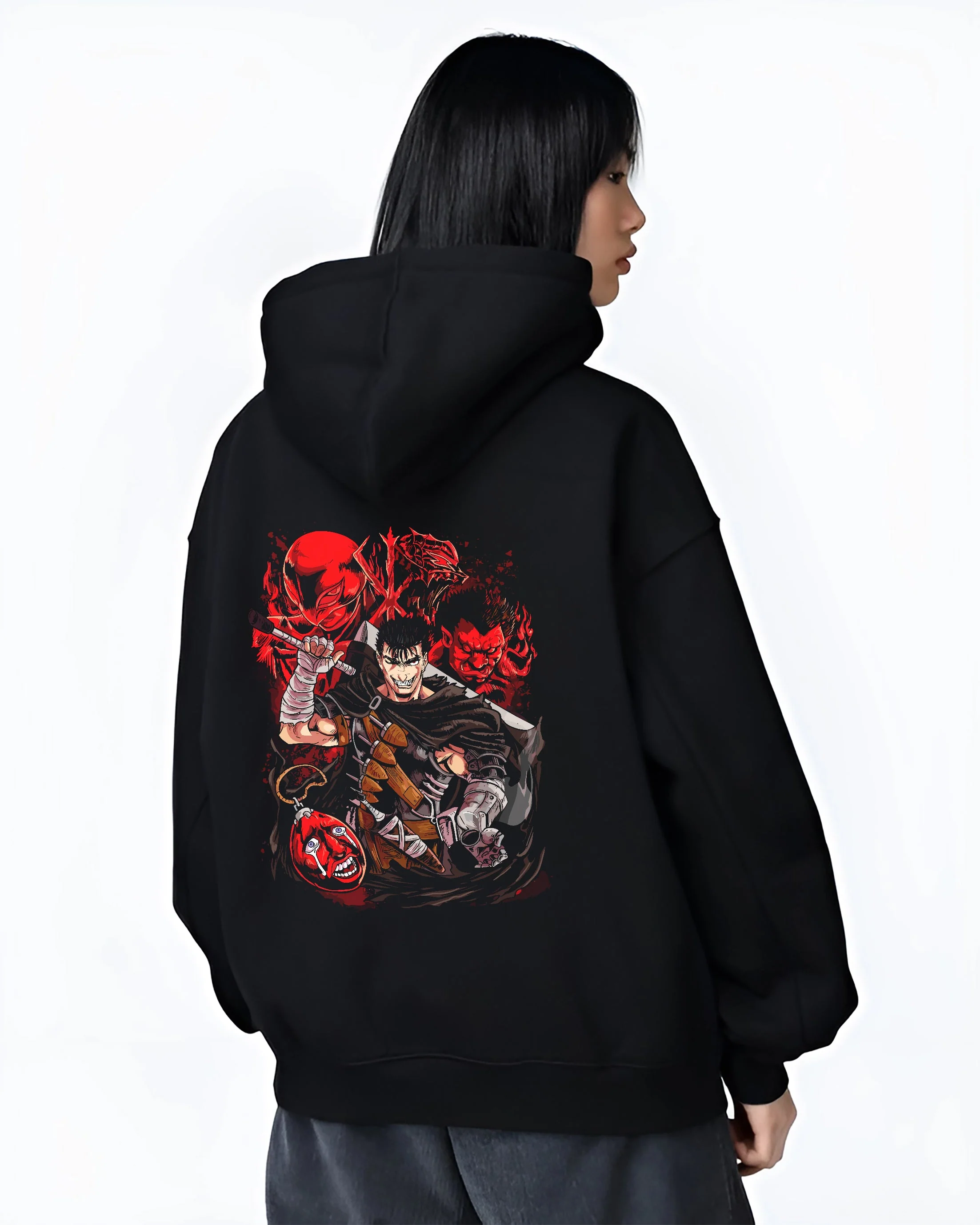 Guts & Zodd Berserk Eclipse Battle Premium Anime Hoodie - Image 3