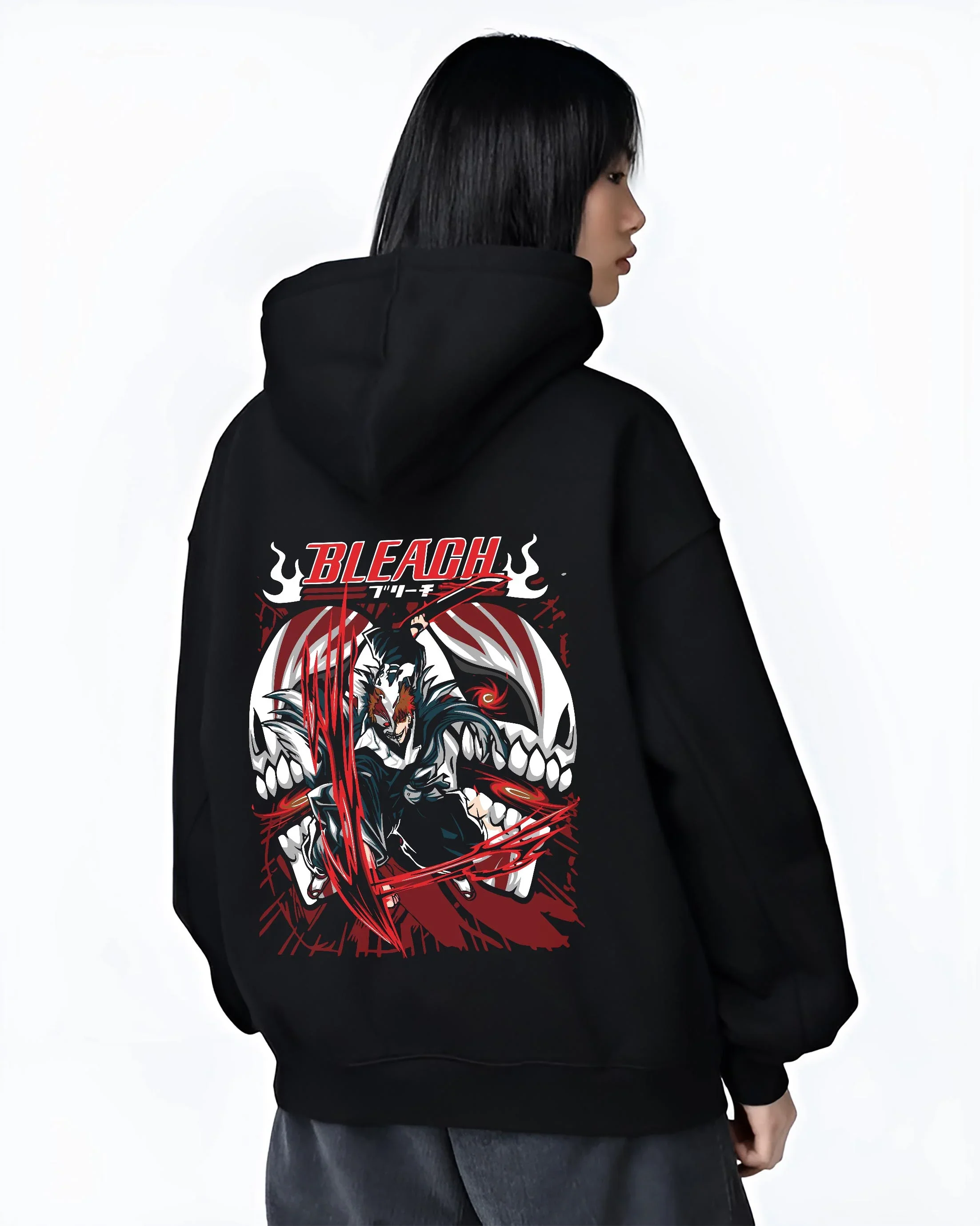 Ichigo Hollow Form Hoodie Bleach Inner Hollow Rage - Image 3
