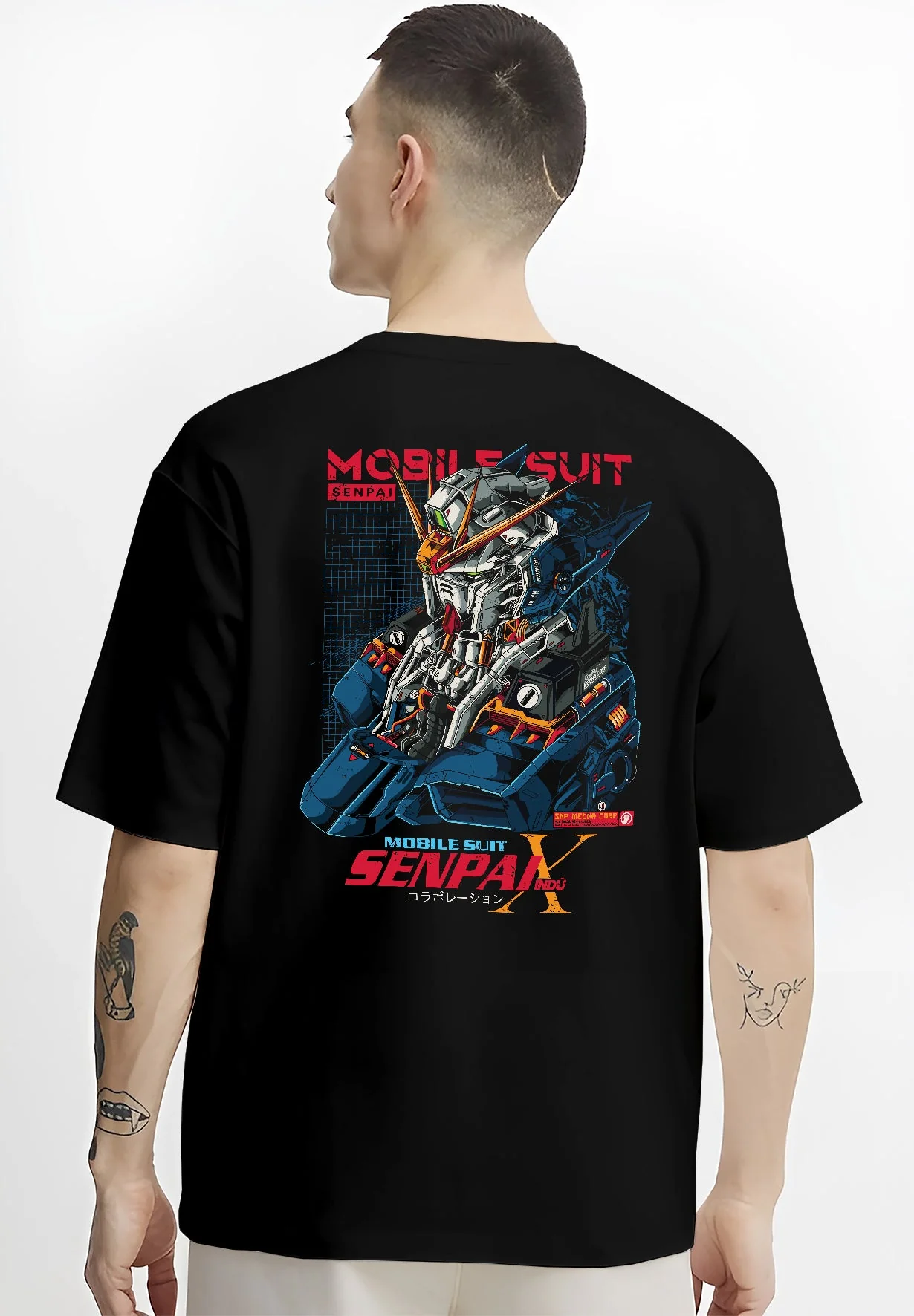 Mobile Suit Gundam Senpai INDU Mecha Anime Hoodie - Image 4