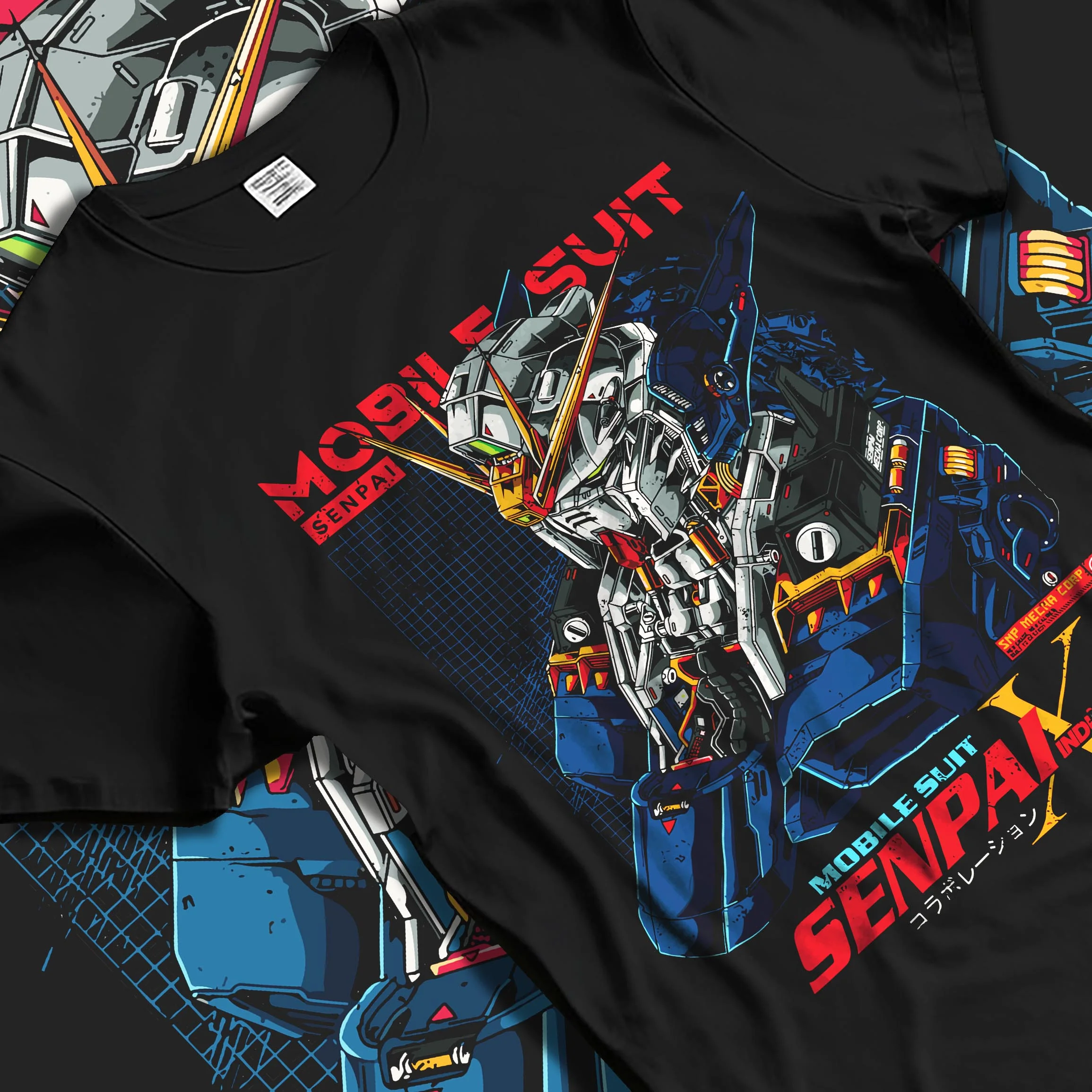 Mobile Suit Gundam Senpai INDU Mecha Anime Hoodie - Image 5