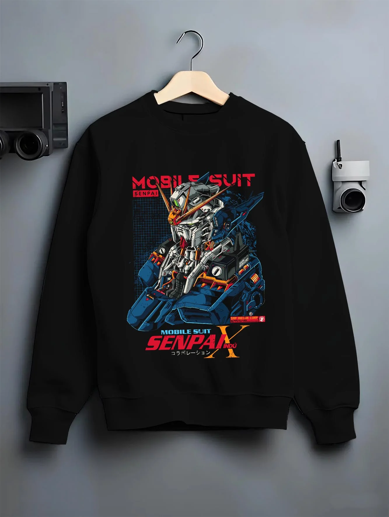 Mobile Suit Gundam Senpai INDU Mecha Anime Hoodie - Image 6