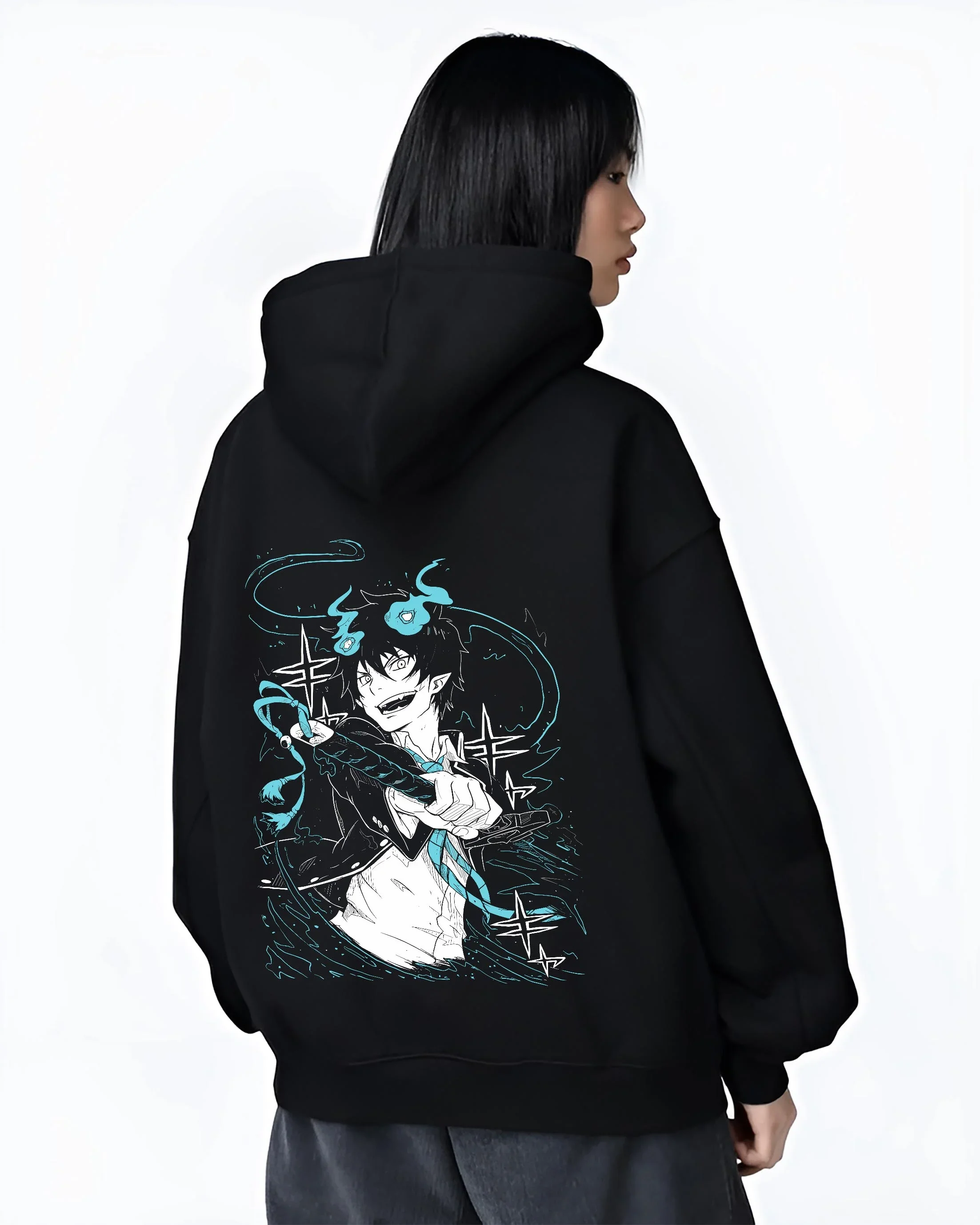 Rin Okumura Blue Exorcist Hoodie Anime Poster Streetwear - Image 3