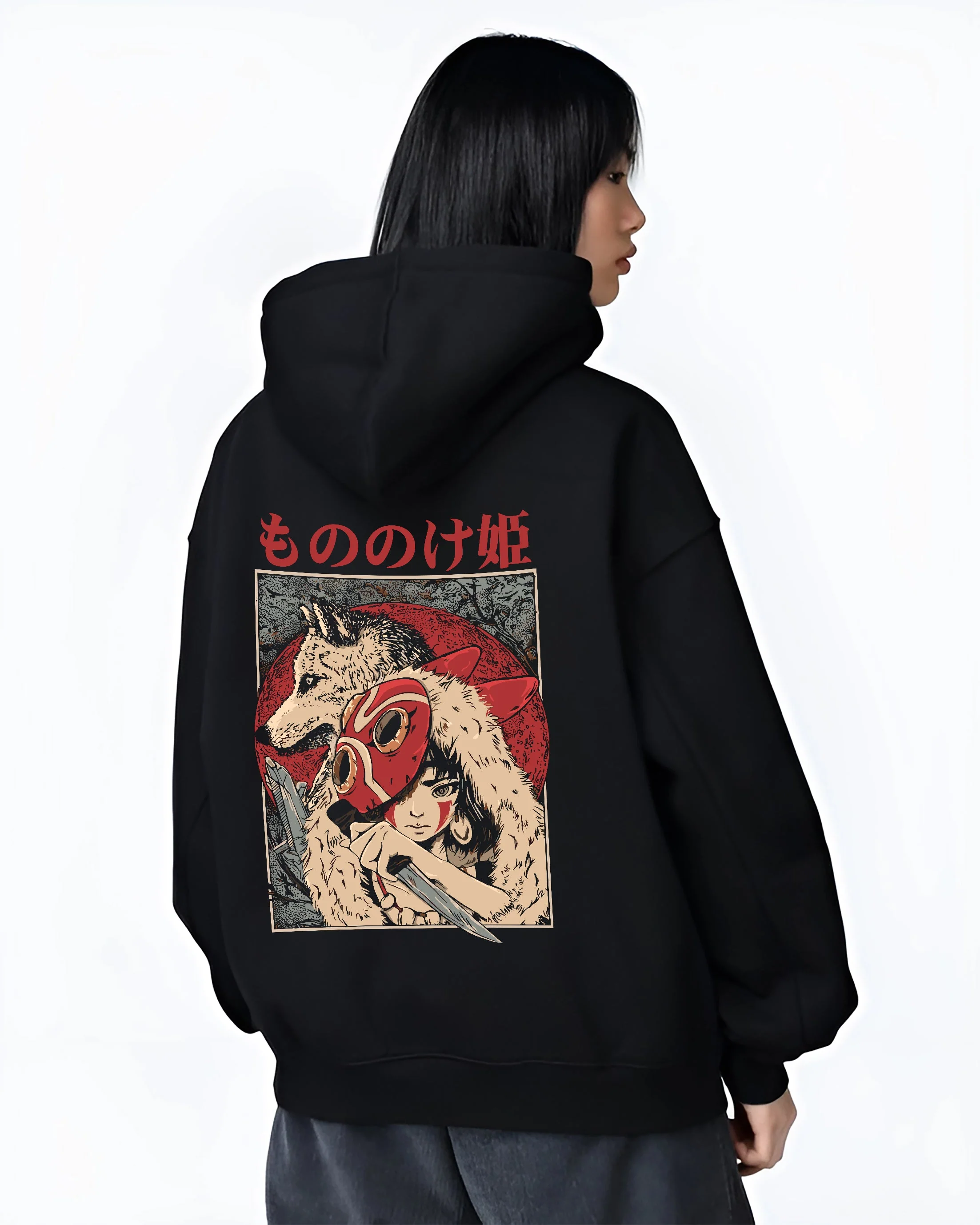 San Princess Mononoke Studio Ghibli Forest Warrior Hoodie - Image 3