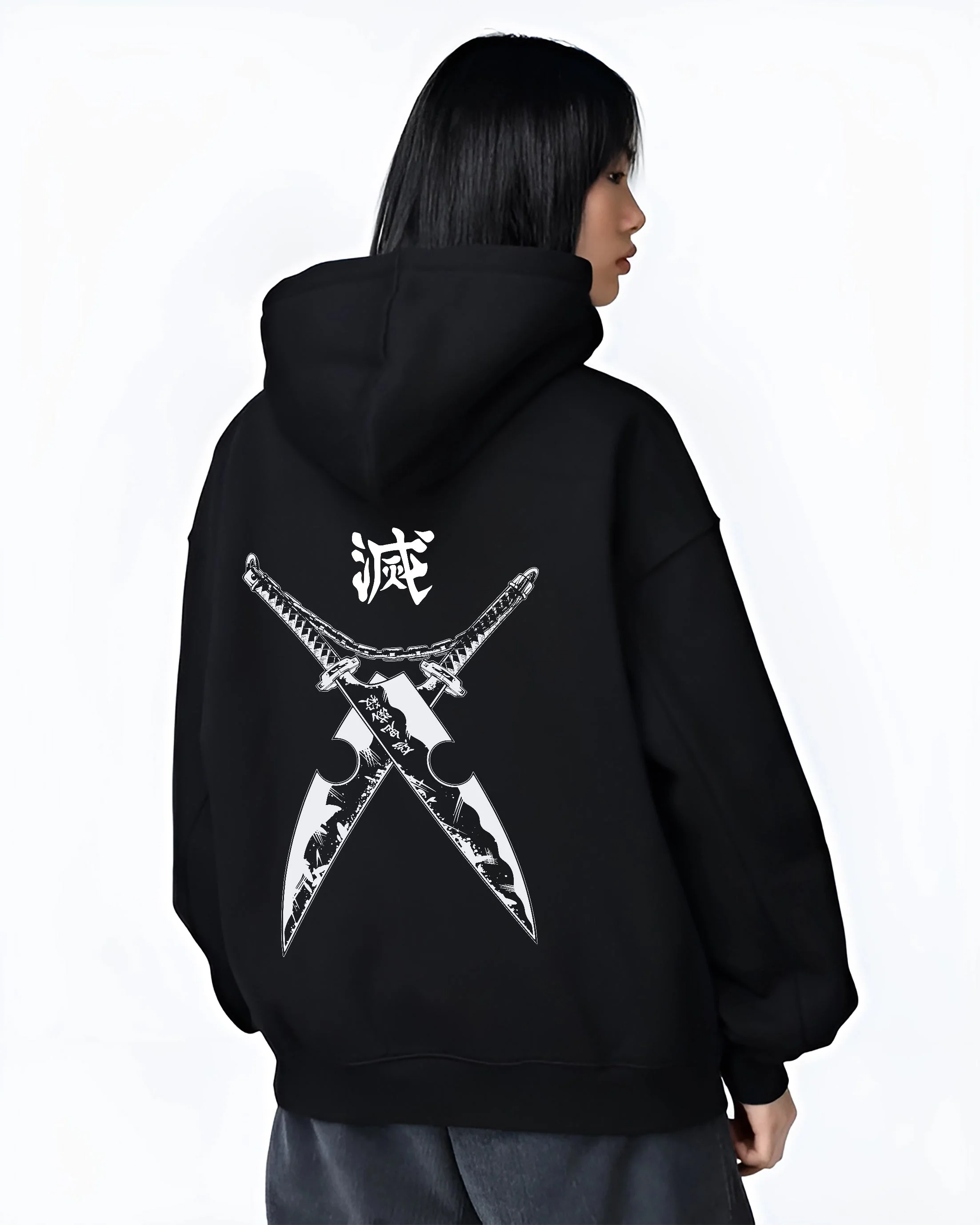 Tengen Uzui Demon Slayer Twin Blades Streetwear Hoodie - Image 3