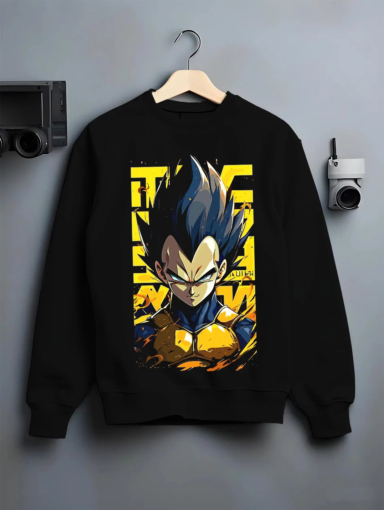 Vegeta Dragon Ball Z Hoodie Saiyan Prince Yellow Aura Power - Image 6
