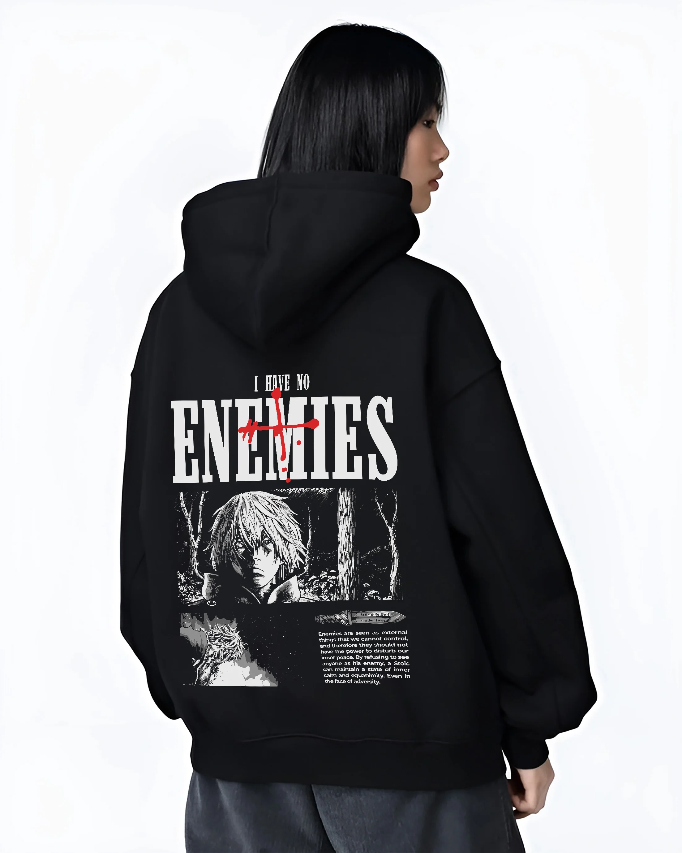 Thorfinn No Enemies Vinland Saga Streetwear Hoodie - Image 3